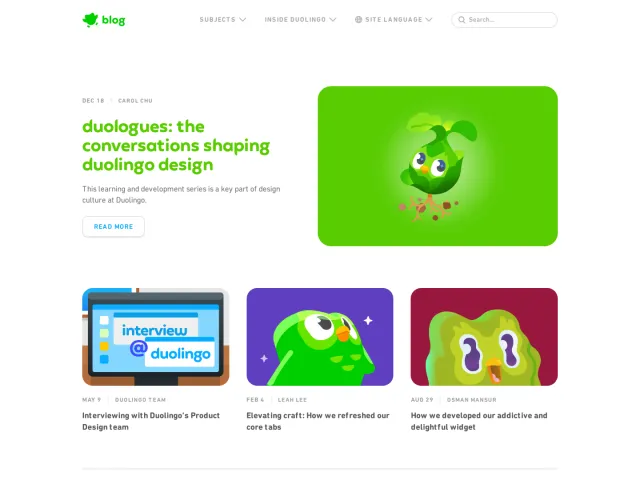 Duolingo guidelines: Design