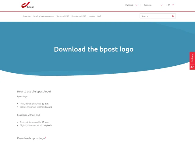 bpost press & asset kit: Download the bpost logo