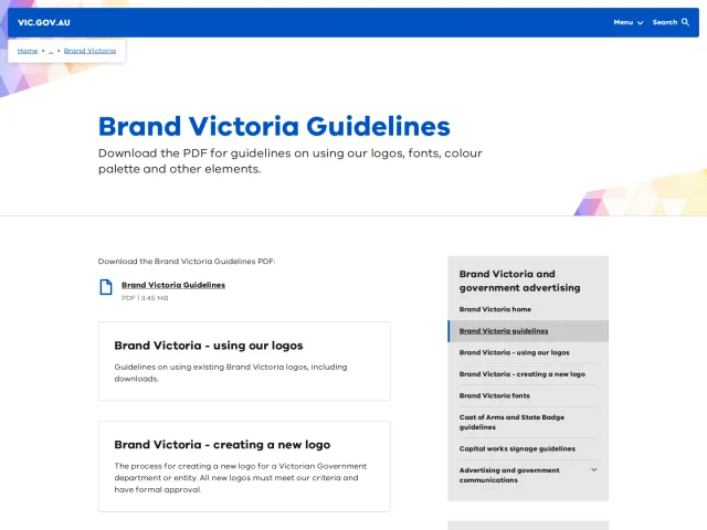 Brand Victoria guidelines: Brand Victoria Guidelines