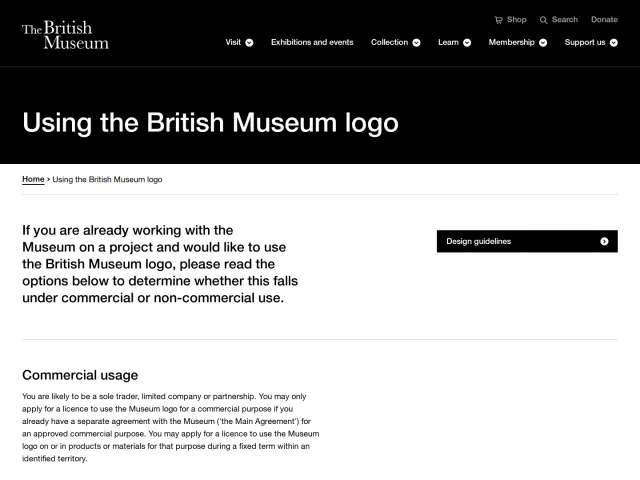 British Museum press & asset kit: Using the British Museum logo