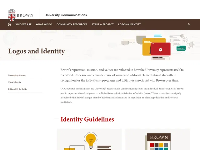 Brown University guidelines: Logos and Identity