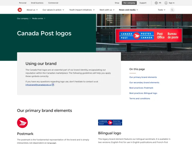 Canada Post press & asset kit: Our logo and brand guidelines
