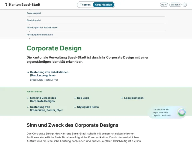 Canton of Basel-Stadt guidelines: Corporate Design