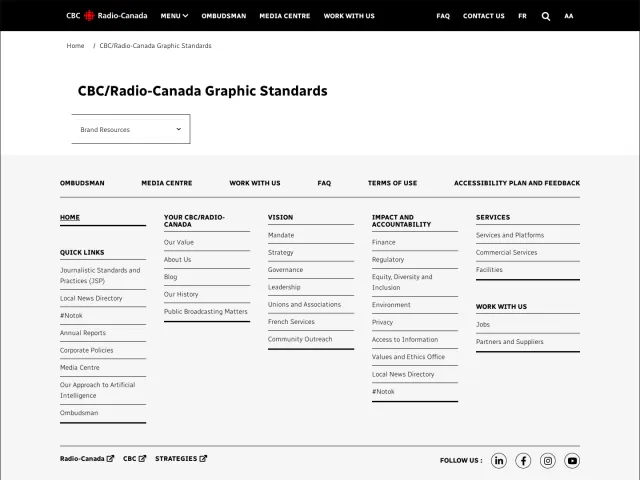 CBC/Radio-Canada guidelines: CBC/Radio-Canada Graphic Standards