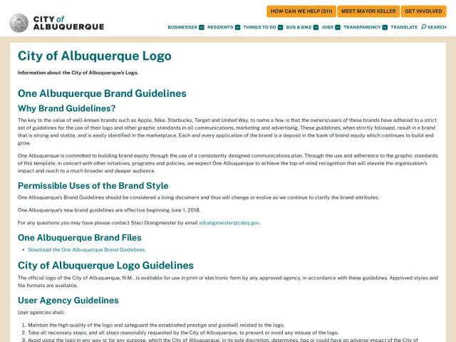City of Albuquerque guidelines: City of Albuquerque Logo