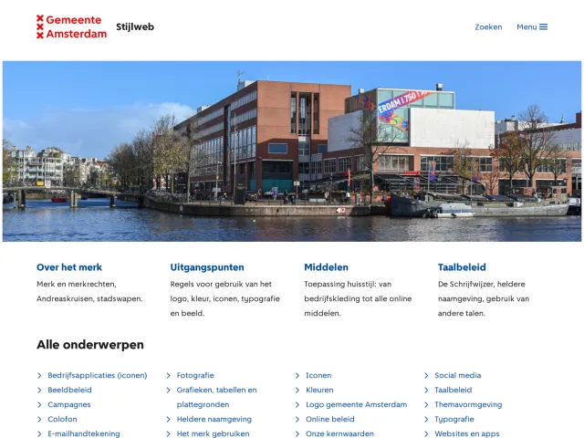 City of Amsterdam guidelines: Stijlweb