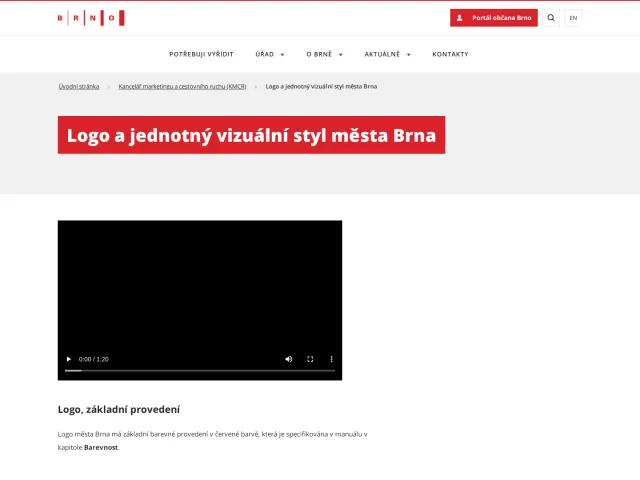 City of Brno guidelines: Logo a jednotný vizuální styl města Brna