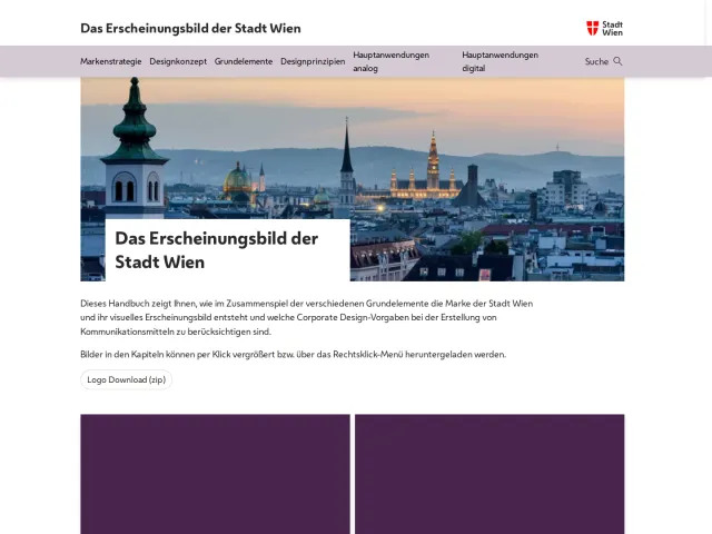 City of Vienna guidelines: Das Erscheinungsbild der Stadt Wien