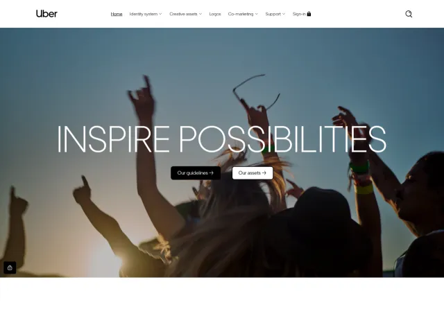 Uber brand portal: Home