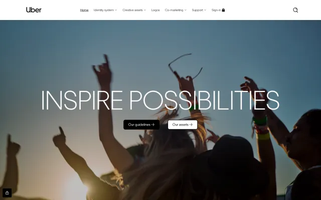 Uber brand portal: Home