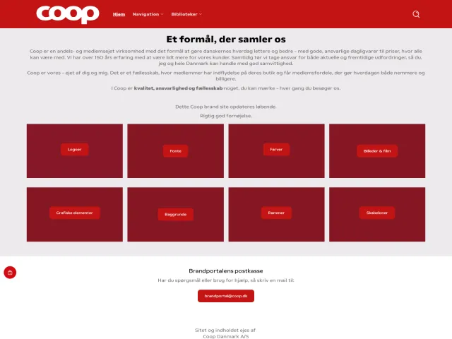 Coop Danmark guidelines: Hjem
