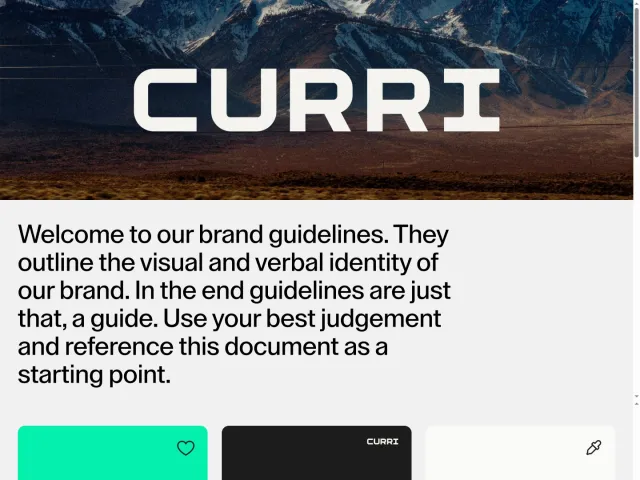 Curri guidelines: Curri Brand Guidelines