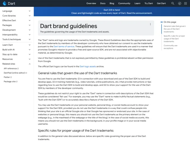 Dart guidelines: Dart brand guidelines