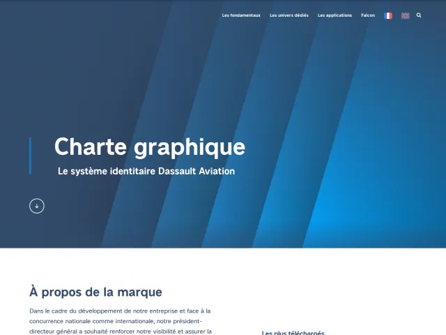 Dassault Aviation brand portal: Main page