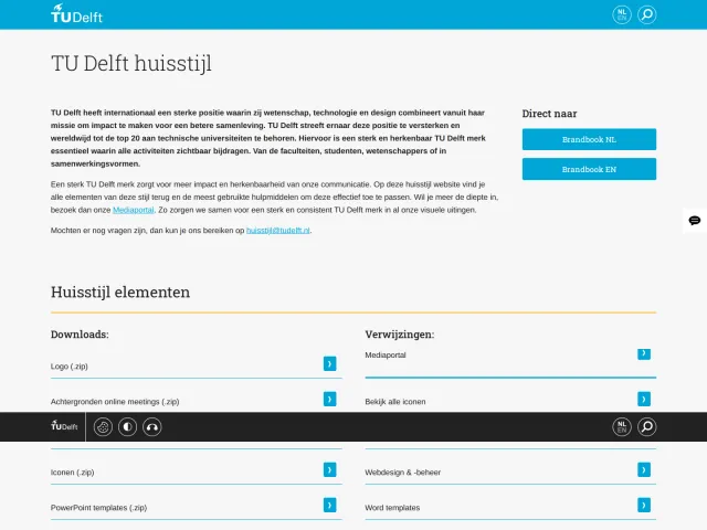 Delft University of Technology guidelines: Huisstijl TU Delft