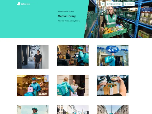 Deliveroo press & asset kit: Deliveroo Media Library