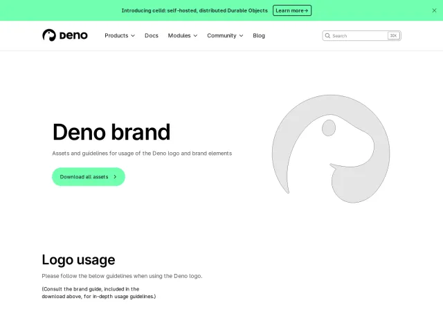 Deno press & asset kit: Branding