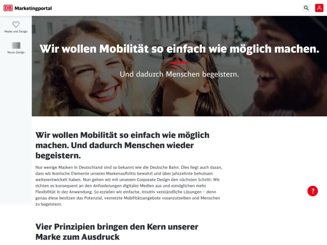 Deutsche Bahn brand portal: Marketingportal