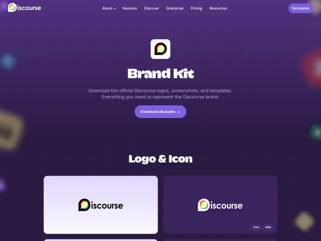 Discourse press & asset kit: Discourse Brand Kit
