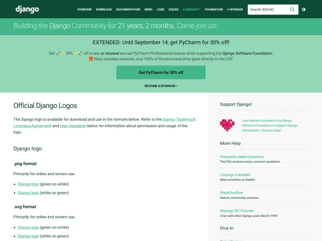 Django press & asset kit: Django Community