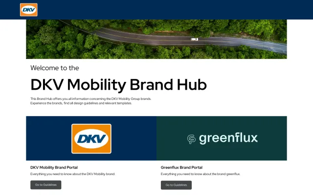 DKV Mobility brand portal: Home