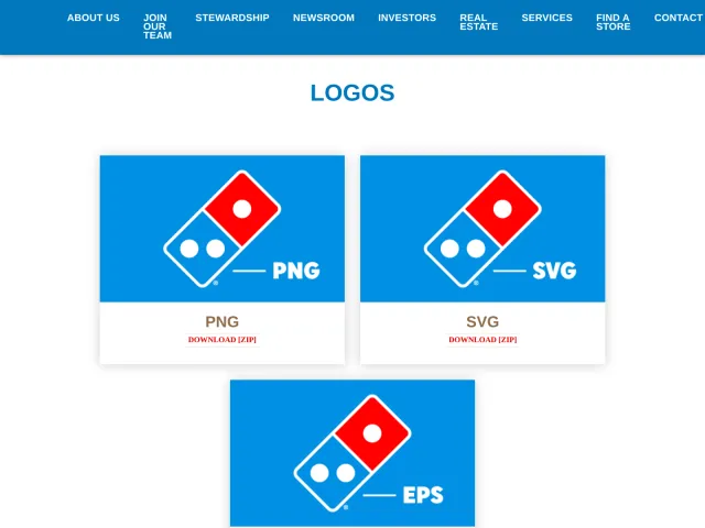 Domino's press & asset kit: Logos