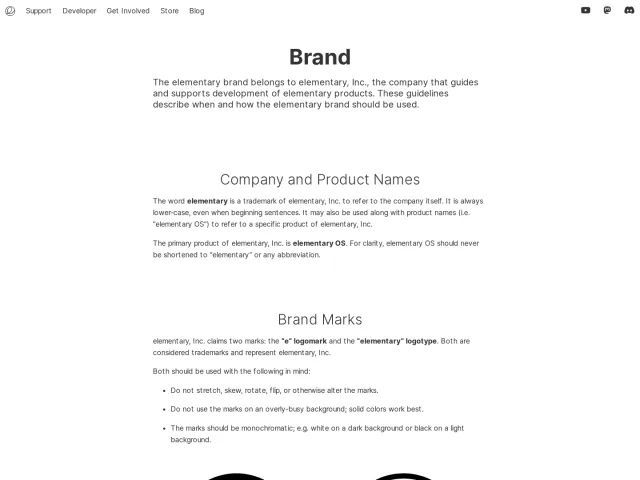 elementary OS guidelines: Brand ⋅ elementary