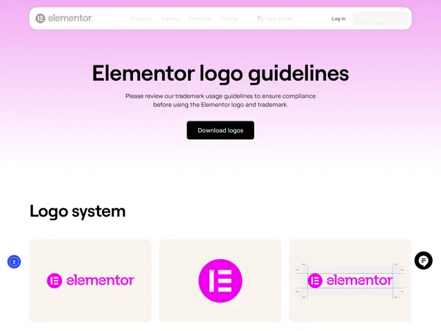 Elementor guidelines: Elementor logo guidelines and branding