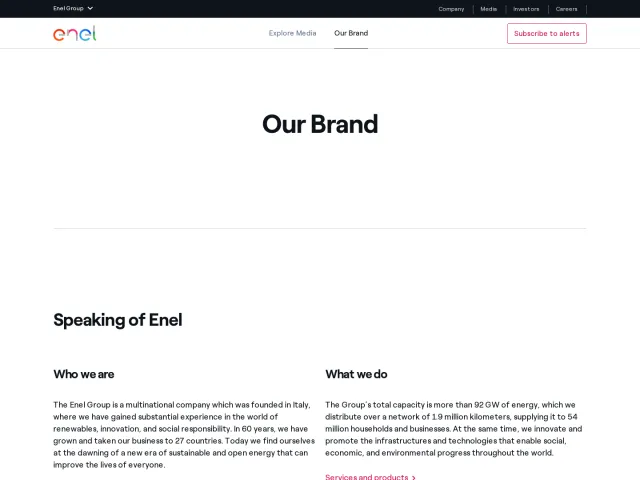 Enel press & asset kit: Enel Brand: Guidelines, Visual Identity and Assets