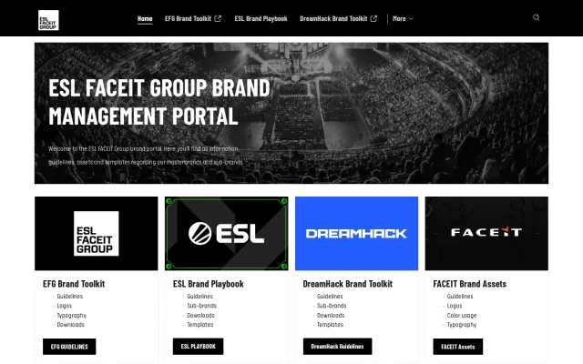 ESL FACEIT Group brand portal: EFG Brand Portal