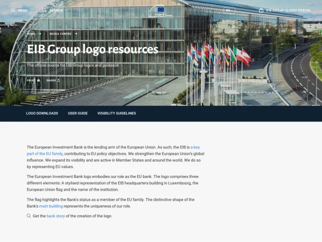 European Investment Bank press & asset kit: EIB Group logo resources