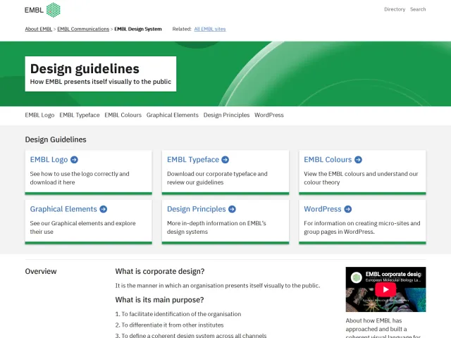 European Molecular Biology Laboratory guidelines: EMBL Corporate design guidelines