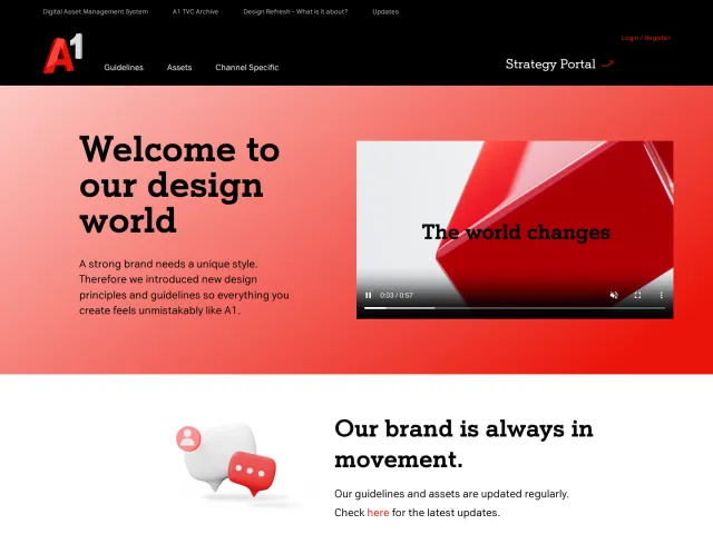 A1 Telekom Austria brand portal: Design Portal