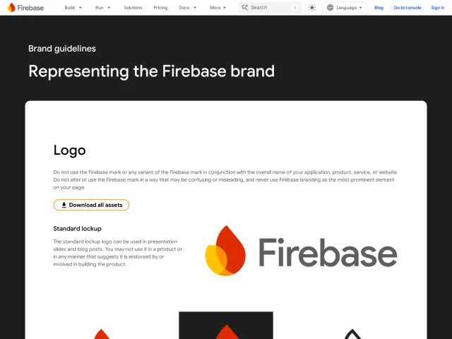 Firebase guidelines: Firebase Brand Guidelines