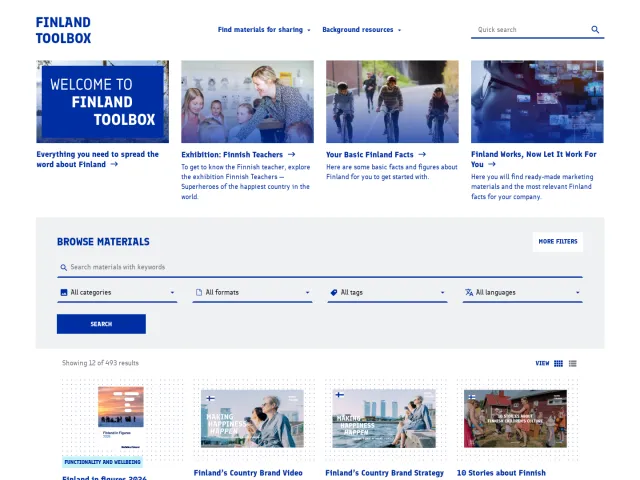 Finland brand portal: Finland Toolbox