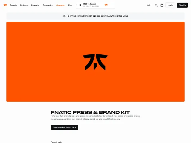 Fnatic press & asset kit: Fnatic press & Brand kit