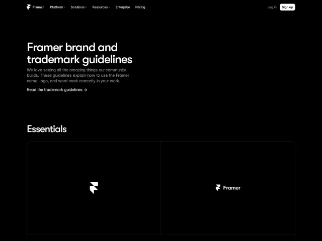 Framer guidelines: Framer: Brand and trademark guidelines