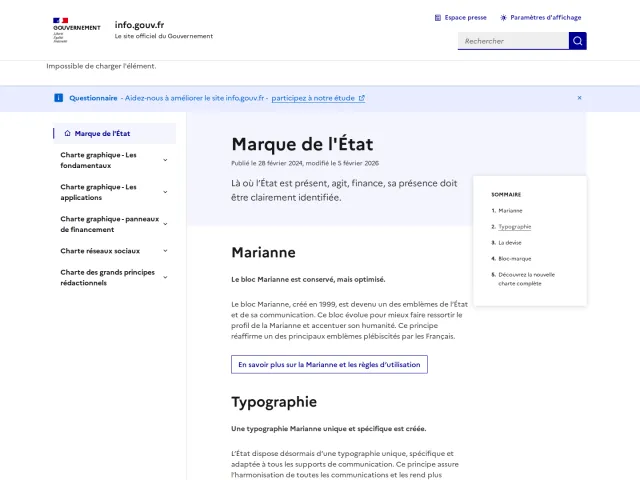French Government guidelines: Marque de l'État