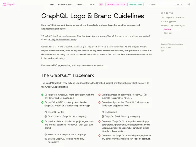 GraphQL guidelines: GraphQL Logo & Brand Guidelines