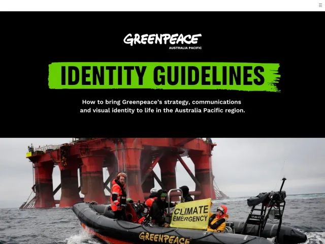 Greenpeace Australia Pacific guidelines: Greenpeace Australia Pacific