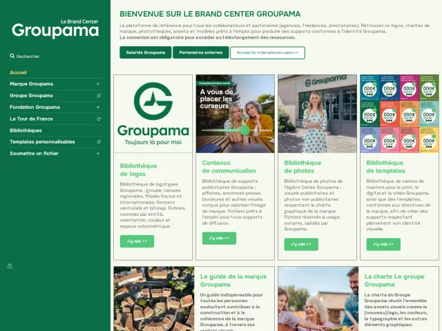 Groupama brand portal: Accueil
