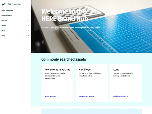 HERE Technologies guidelines: HERE Brand Hub