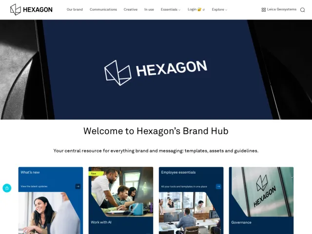 Hexagon brand portal: Home