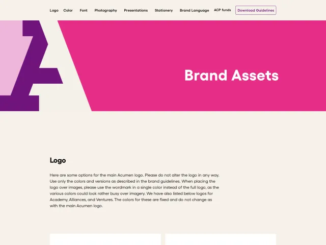 Acumen guidelines: Acumen 2023 Brand Guidelines