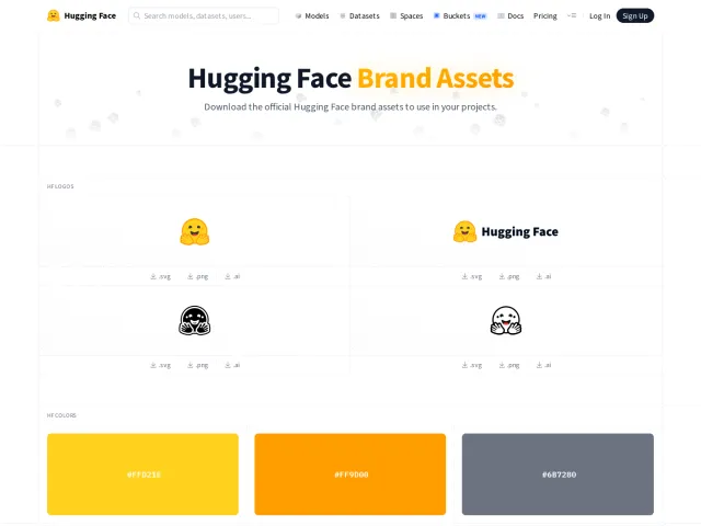 Hugging Face press & asset kit: Brand assets