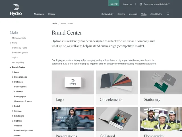 Hydro guidelines: Brand Center