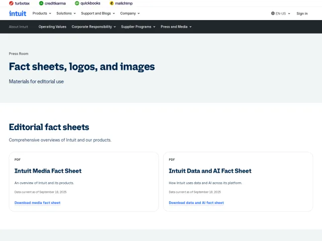 Intuit press & asset kit: Intuit®: Press Room