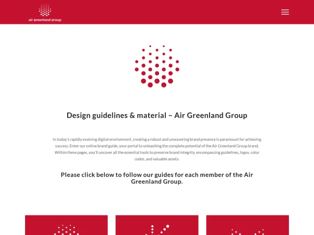 Air Greenland Group guidelines: Air Greenland Group main-frontpage
