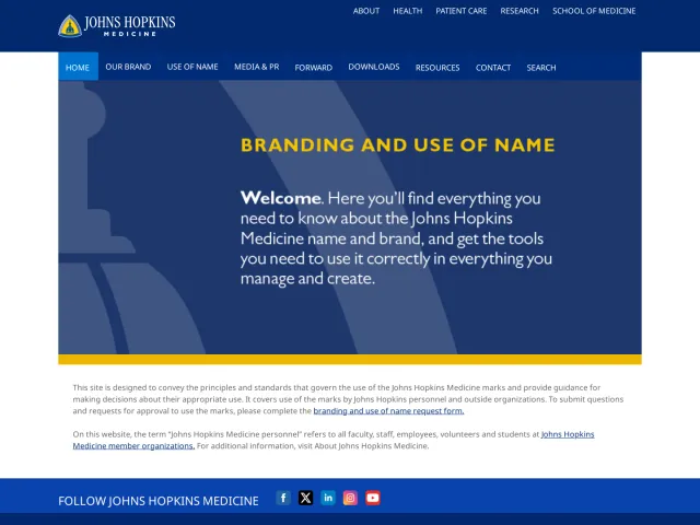 Johns Hopkins Medicine guidelines: Johns Hopkins Medicine