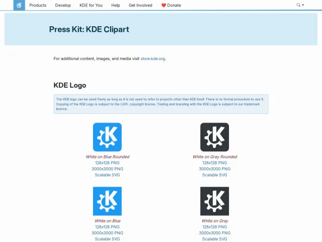KDE press & asset kit: Press Kit: KDE Clipart